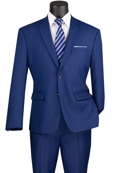 Nola Collection - Twilight Blue Regular Fit 2 Piece Suit Flat Front ...