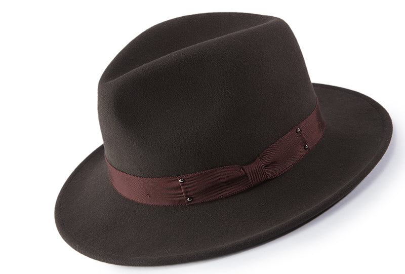 Brown Wool Dress Hat