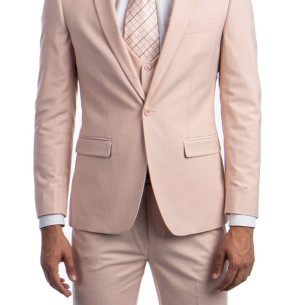 blush trouser suit