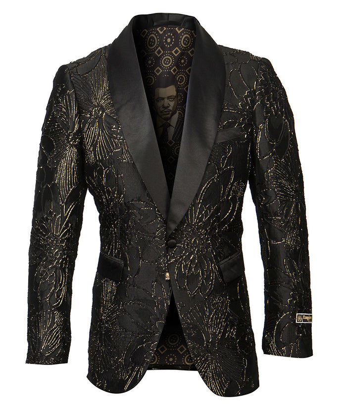 Empire Collection - Floral Pattern Shawl Collar Sports Coat Slim Fit ...