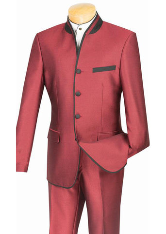 Wine Color Men 2 Piece Suits Wedding Wear Slim Fit 2 Piece Suits Premium  Fabric