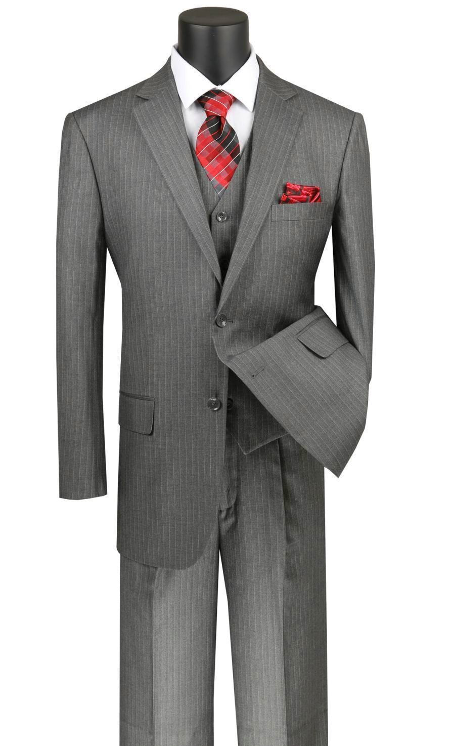 Venetian Collection - Taupe Regular Fit Glen Plaid 2 Button 3