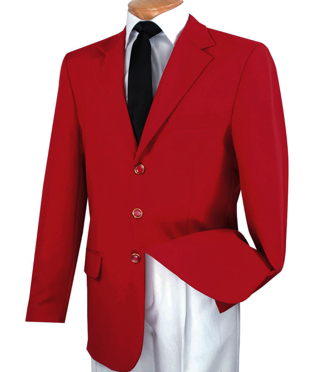 Red Regular Fit 3 Button Blazer | Men's Fashion