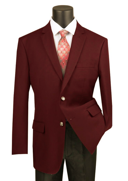 Regular Fit Blazer 2 Button in Burgundy | Men's Fashion