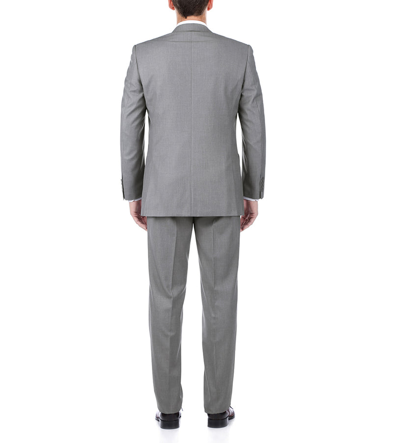 Bevagna Collection - Light Gray 100% Virgin Wool Regular Fit Pick ...