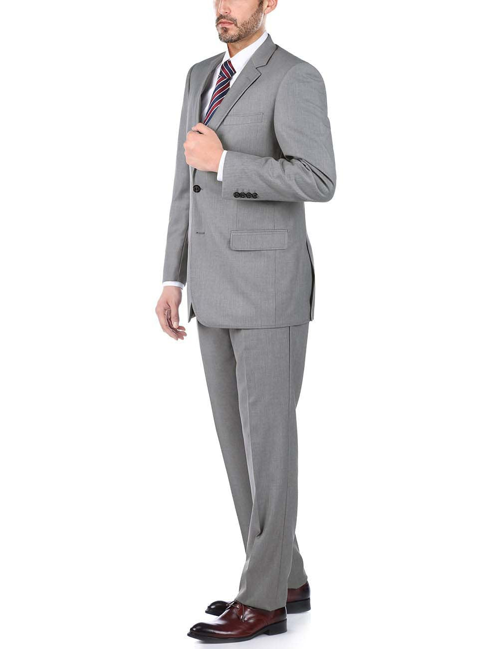 Bevagna Collection - 100% Virgin Wool Regular Fit 2 Piece Suit 2 Button ...