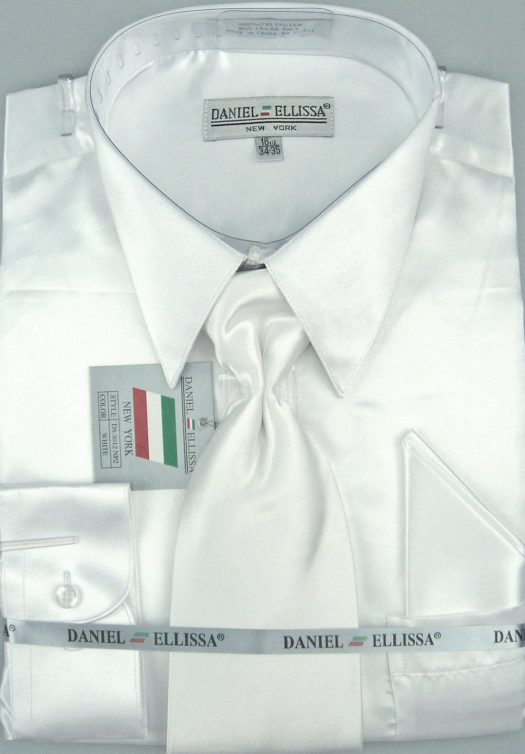 white satin dress shirt