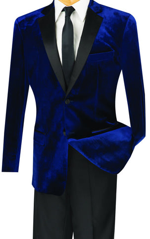 Velvet suit jacket Strenesse Blue size 44 IT in Velvet - 18655777