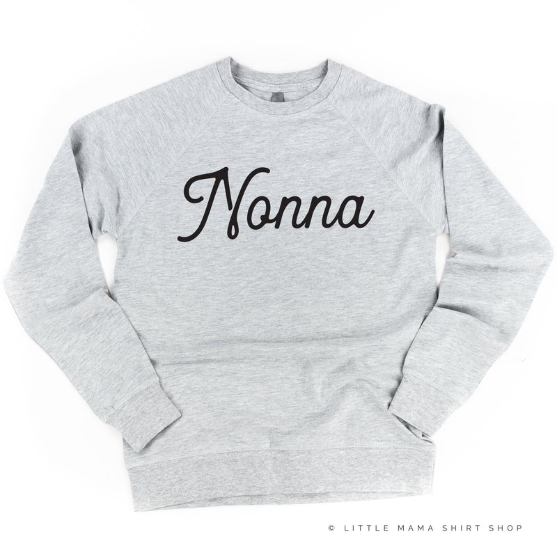 Nonna - Script ﻿- Lightweight Pullover Sweater