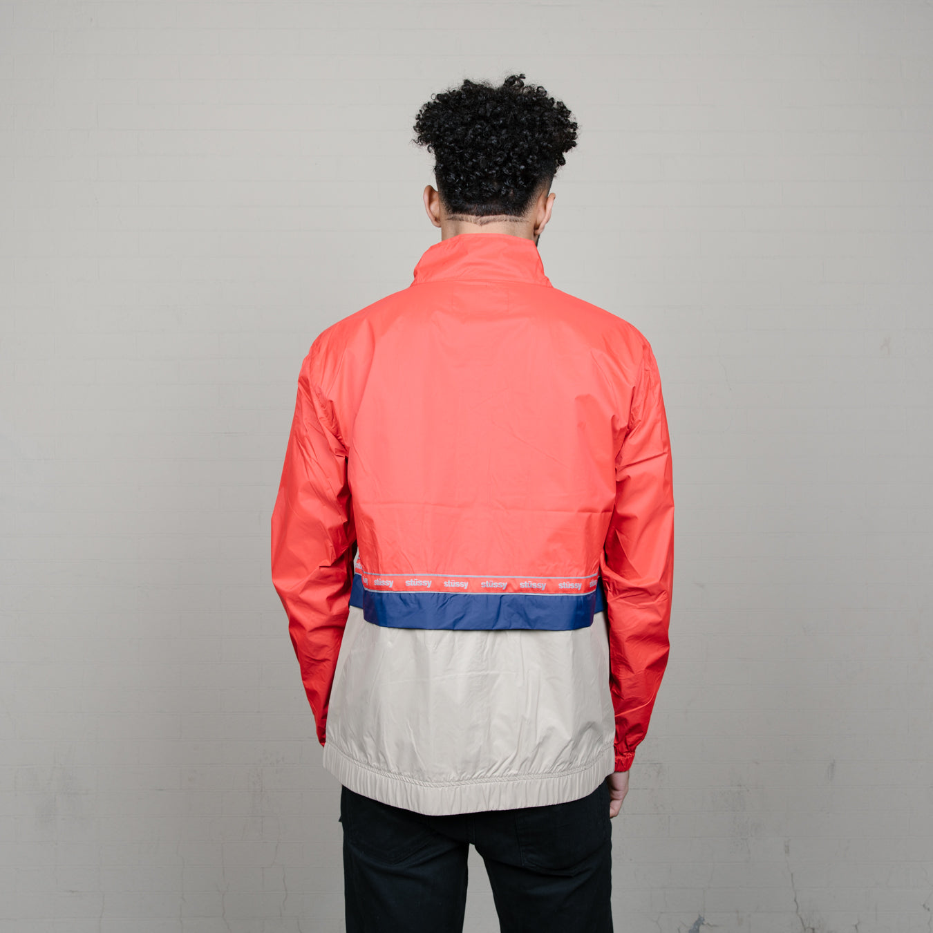 stussy nylon warm up jacket