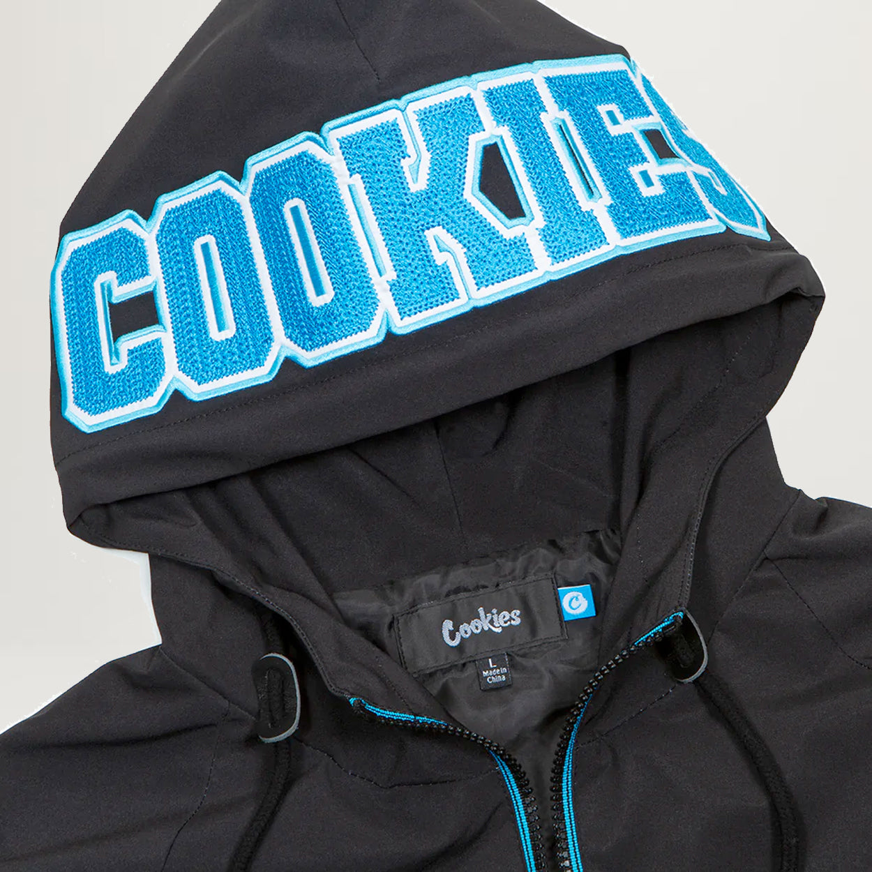 Cookies SF Double Up Hooded Windbreaker (Black) - NewYakCity