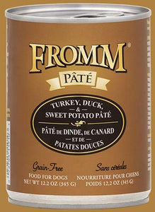 Fromm Pate K9 Cans GF Turkey Duck Sweet Potato 12.2oz
