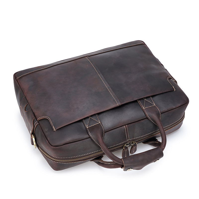 George Leather Briefcase - Denali Leather Goods