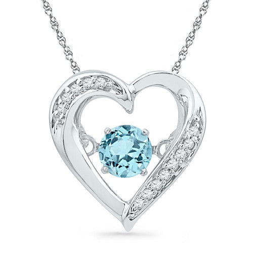 Enchanting Blue Topaz Heart Pendant | Sterling Silver Love Necklace