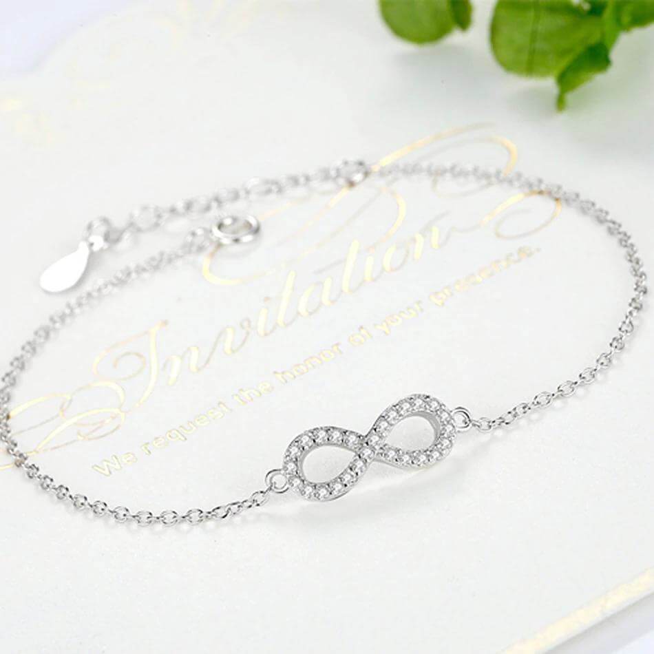 infinity bracelet and necklace set