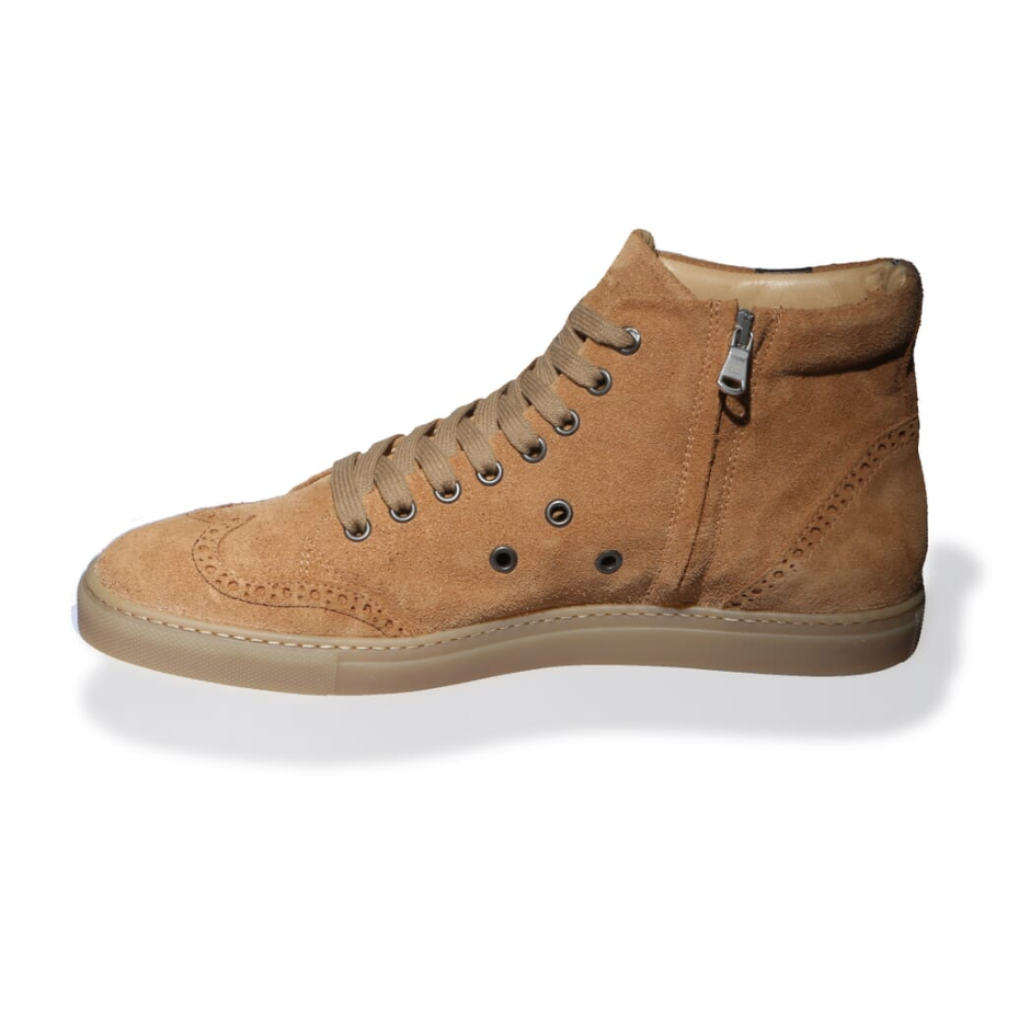 cognac high top sneakers