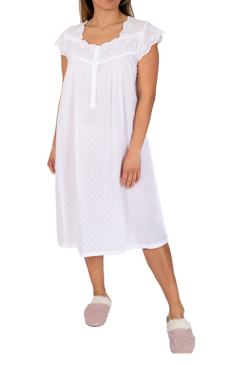 French Country Cotton Nighties For Women  Cap Sleeve Cotton Nightgowns –  natureswear