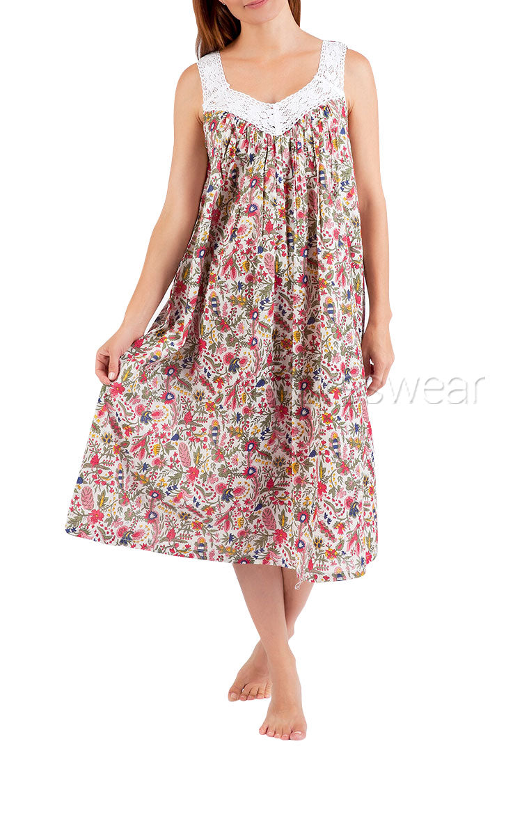 100% Cotton Nightgown | Maison D'Haiti | Cotton nightgown, Midi tank dress, Night  gown