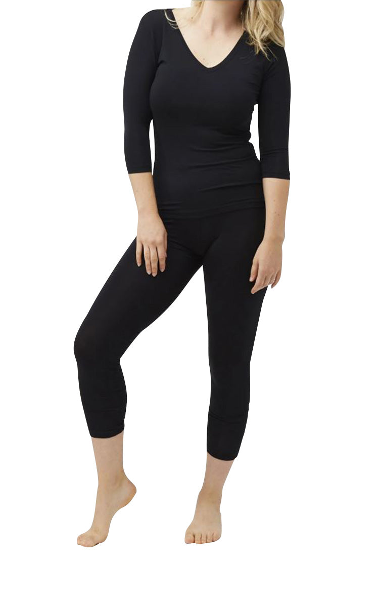 Tani Clothing Long Modal Leggings Black 89118