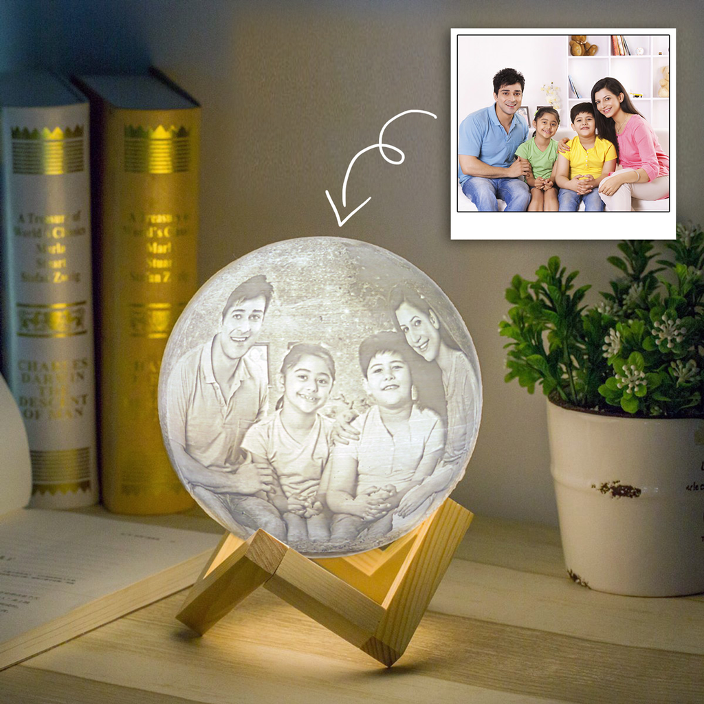 Moon Lamp, Photo Moon Lamp - Personalised Couple Moonlight Lamp - Zestpics