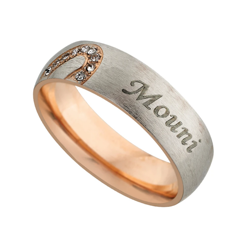 18k Gold Plated Personalised Couple Name Ring – Forever Eva