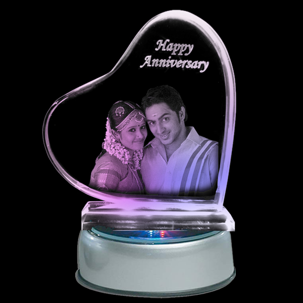 Personalised, Acrylic Photo Frame with Transparent Background for  Anniversary, Birthday Gift Love