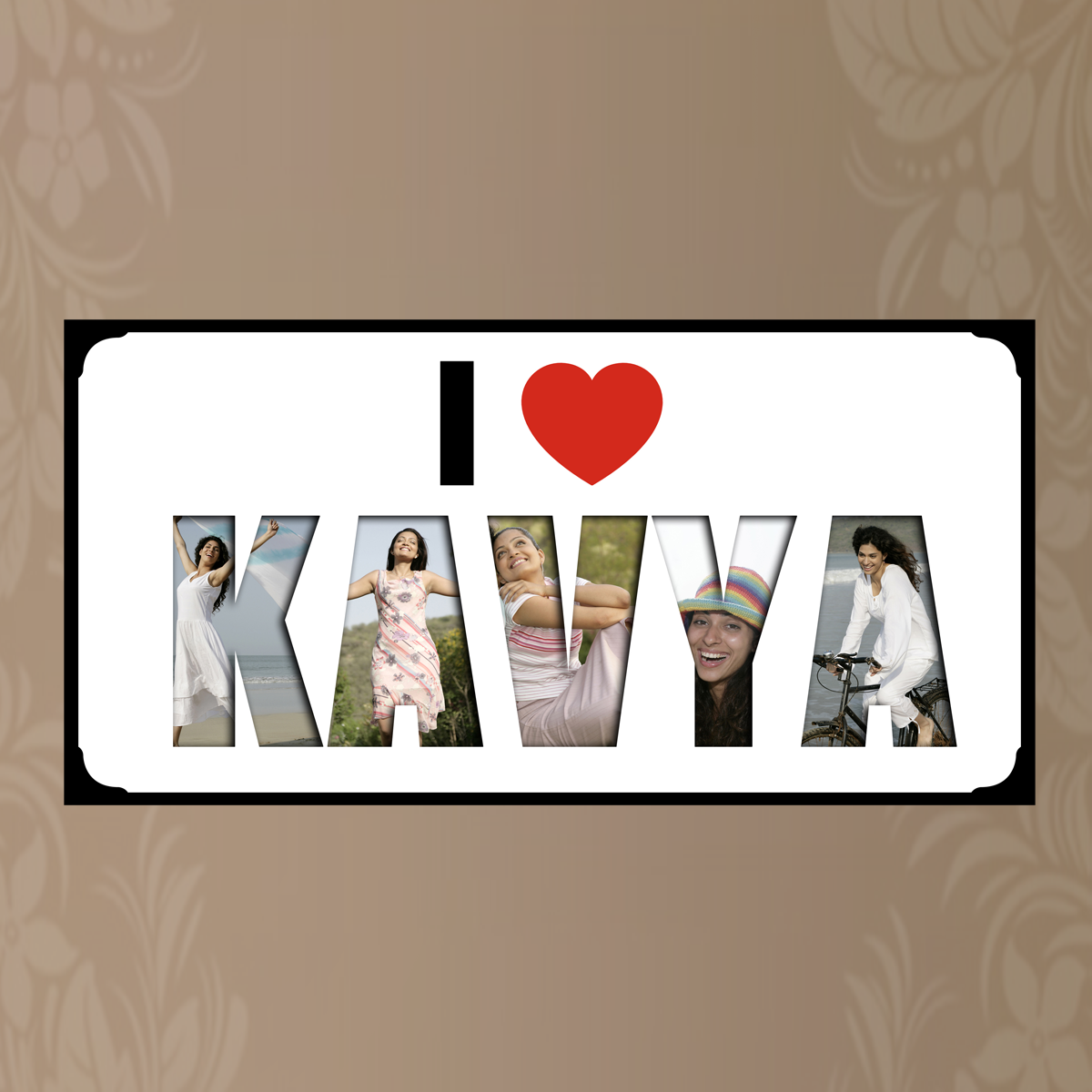 I Love Name Collage Frame, Valentine Gifts Online Shopping, Send ...