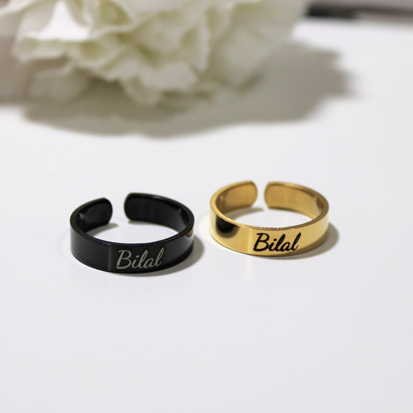 Custom Band - Personalized Name Ring - Engraved Rings in Silver - Nadin Art  Design - Personalized Jewelry
