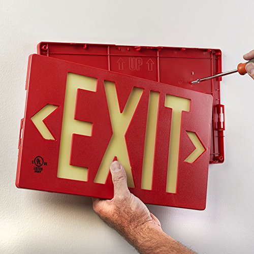 Jessup Glo Brite 7050-100-B Photoluminescent Egress Exit Sign PF100 ...