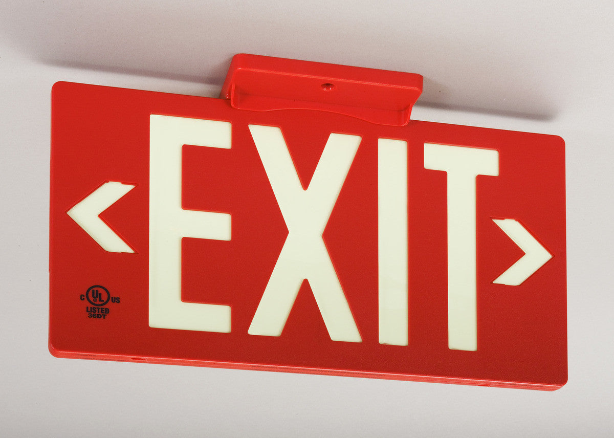 Jessup Glo Brite 7050-100-B Photoluminescent Egress Exit Sign PF100 ...