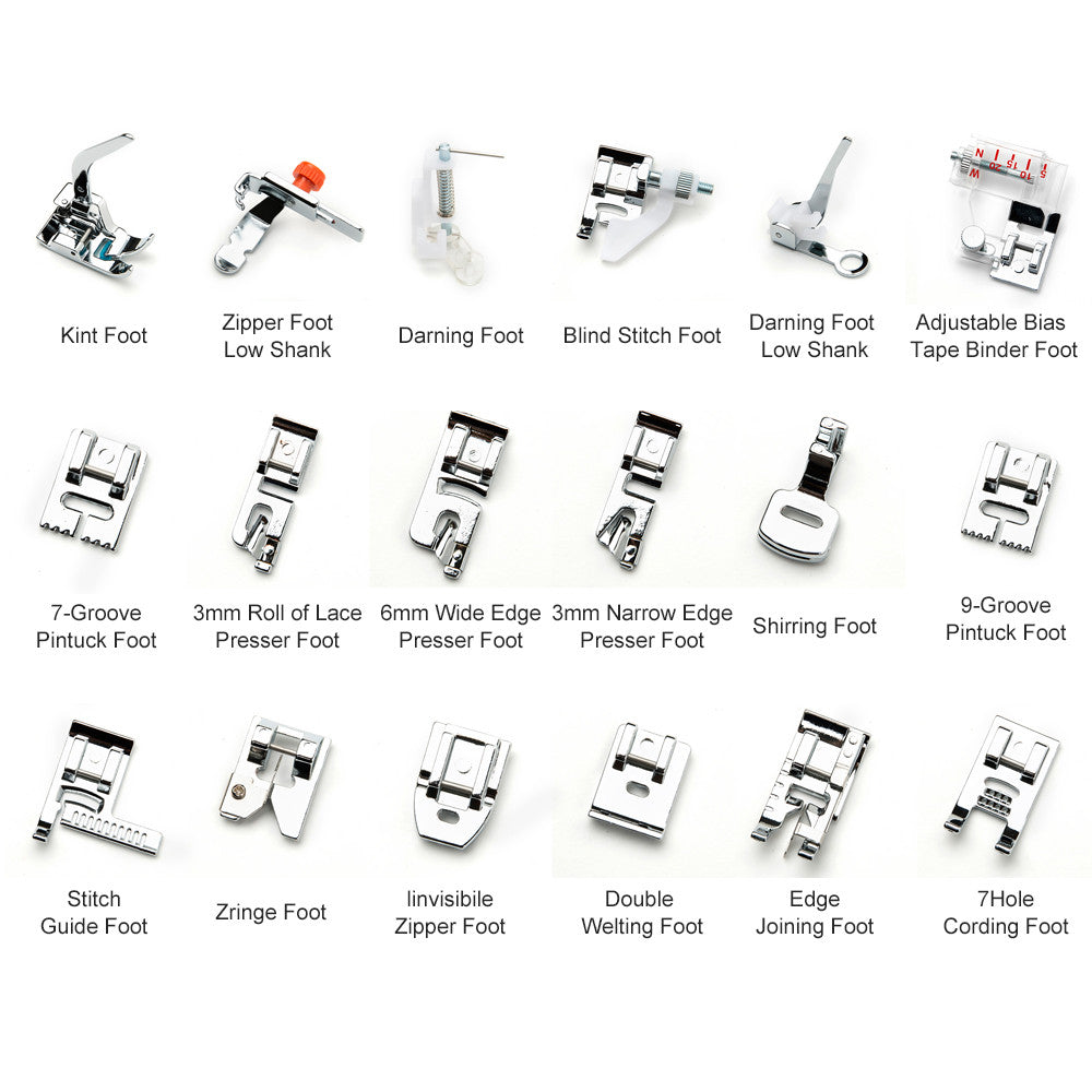 amousa 32PCS Domestic Sewing Machine Foot Presser Feet Set 