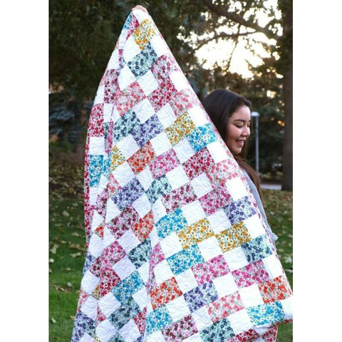 PRE-CUT Prairie Flowers Quilt Kit: Fabric, Pattern, Binding, Backing ...
