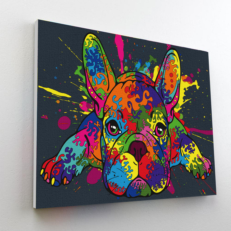 FRENCH BULLDOG PAINTING BY NUMBER | FRAMED PAINT BY NUMBERS | CANVAS ...