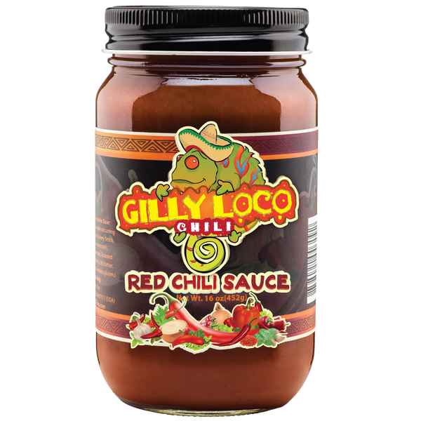 Gilly Loco Red Chili Sauce (16 oz) - The Loco Life