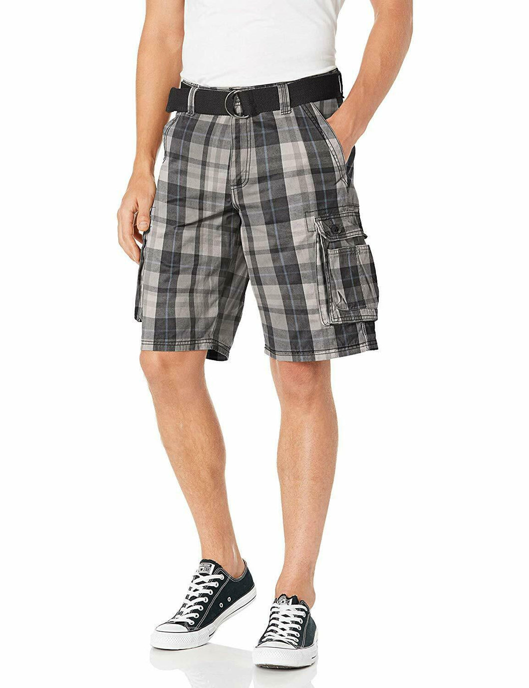 veelbelovend kalkoen Beschrijven LEE Men's Dungarees New Belted Wyoming Bennet Plaid Cargo Short Size: –  froogle Deelz