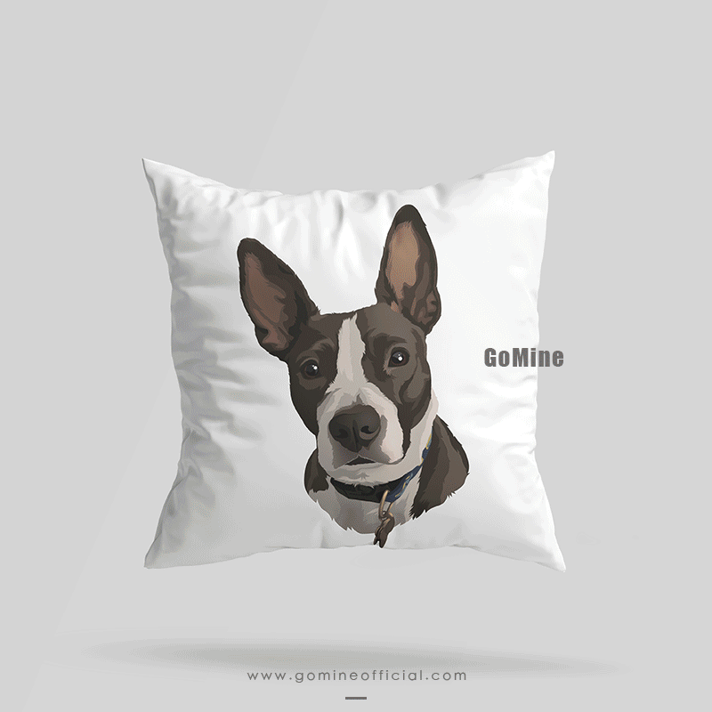 Custom Pet Portrait Pillows for Dog 