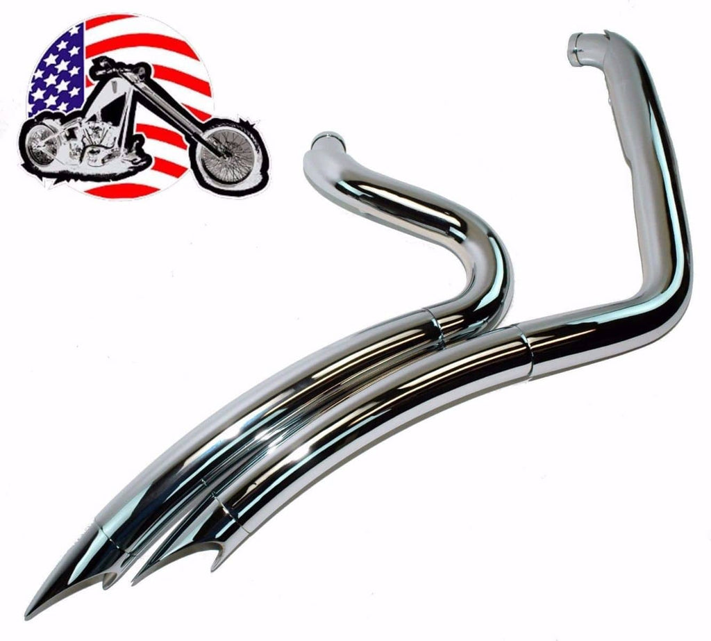 Cobra Chrome Speedster Swept Shorts Exhaust System Pipes 2013-2017