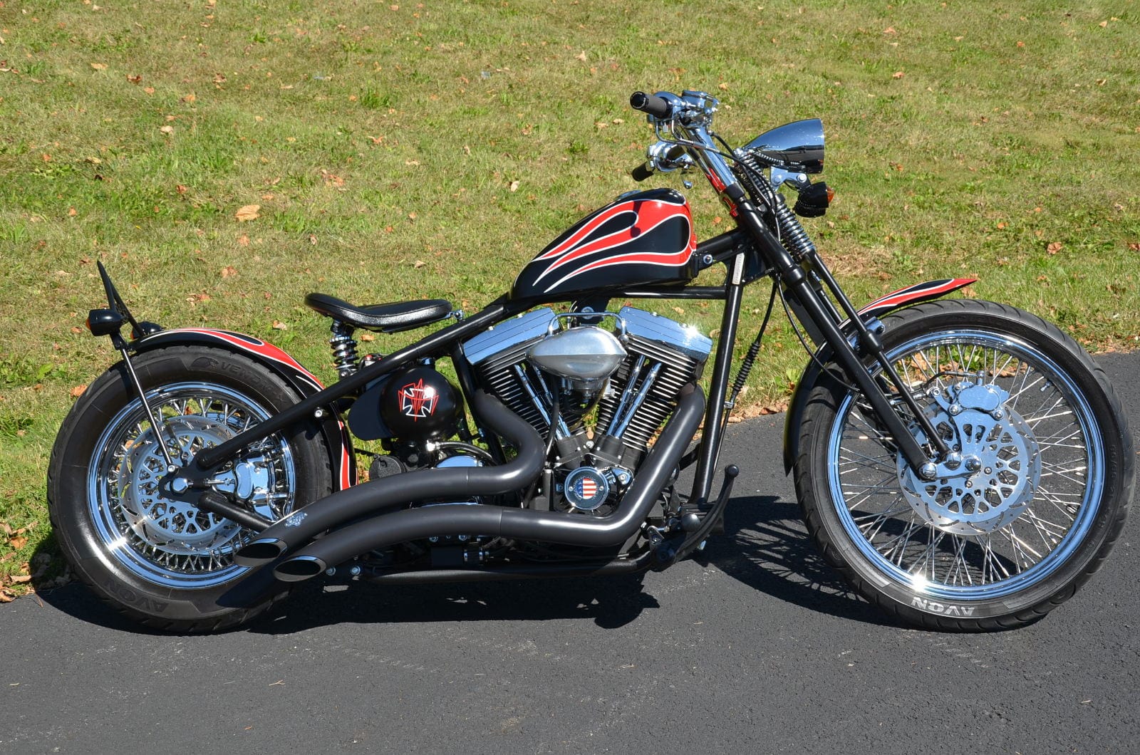 DNA 2 Under 20 Black Springer Front End Harley Sportster Chopper Sof –  American Classic Motors