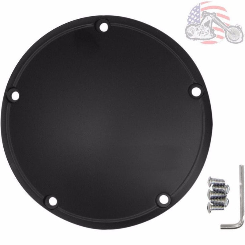Drag Specialties Domed Satin Black Derby Cover 5 Hole Harley Twin Cam ...