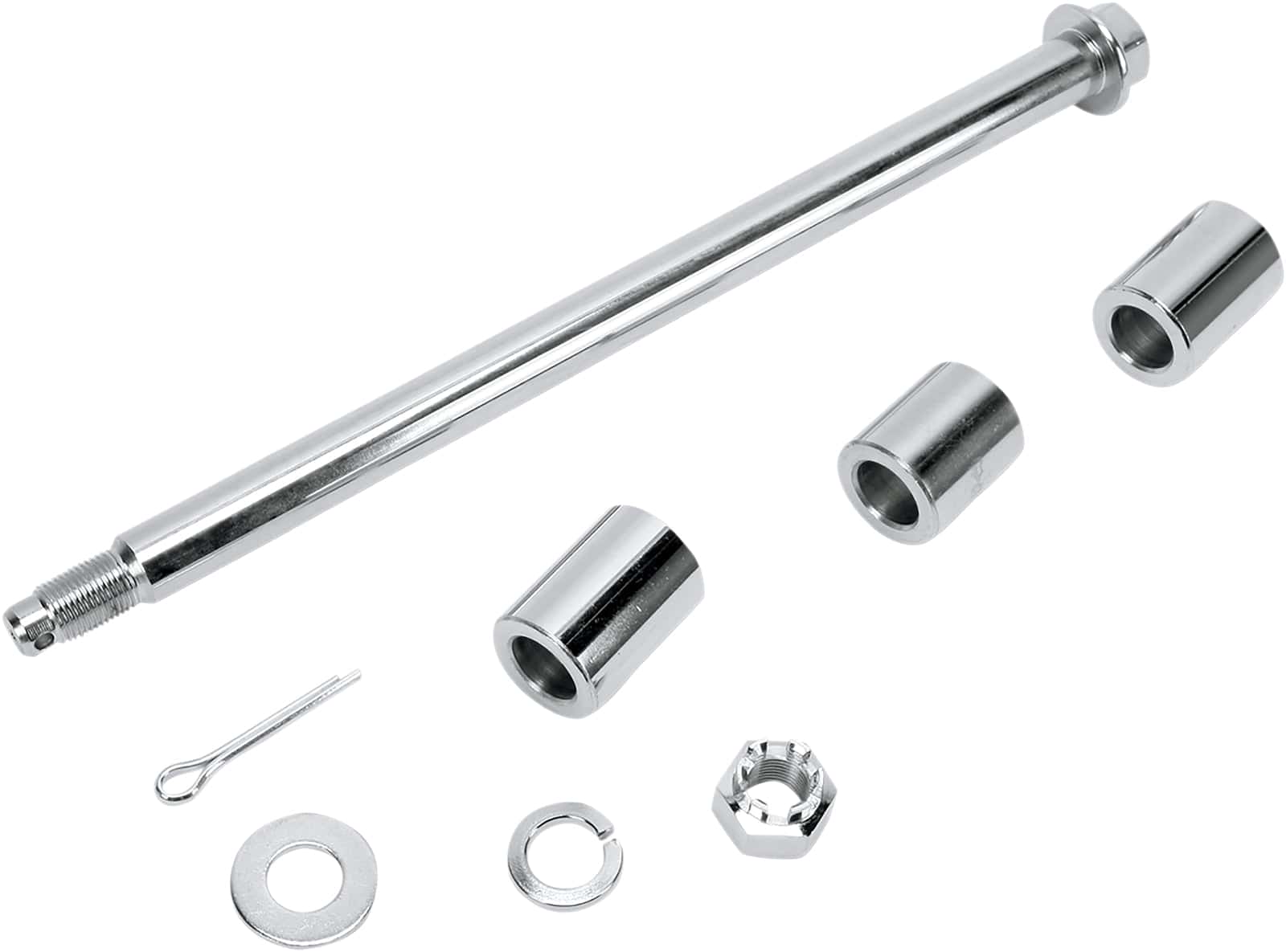 Drag Specialties Rear Axle Kit Chrome Steel 13