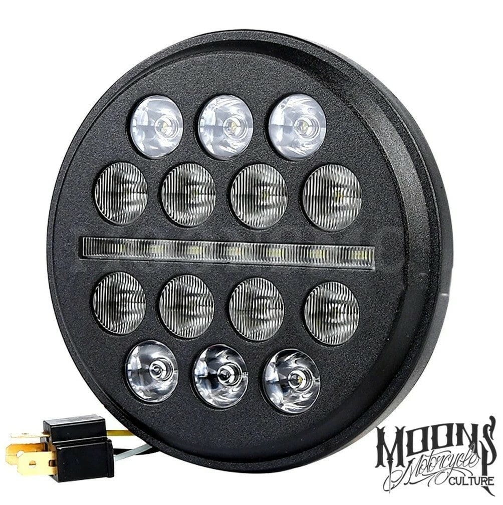 Moons MC Fly Eye Moonmaker 5.75 LED Headlight Lens Harley Dyna Sportst –  American Classic Motors