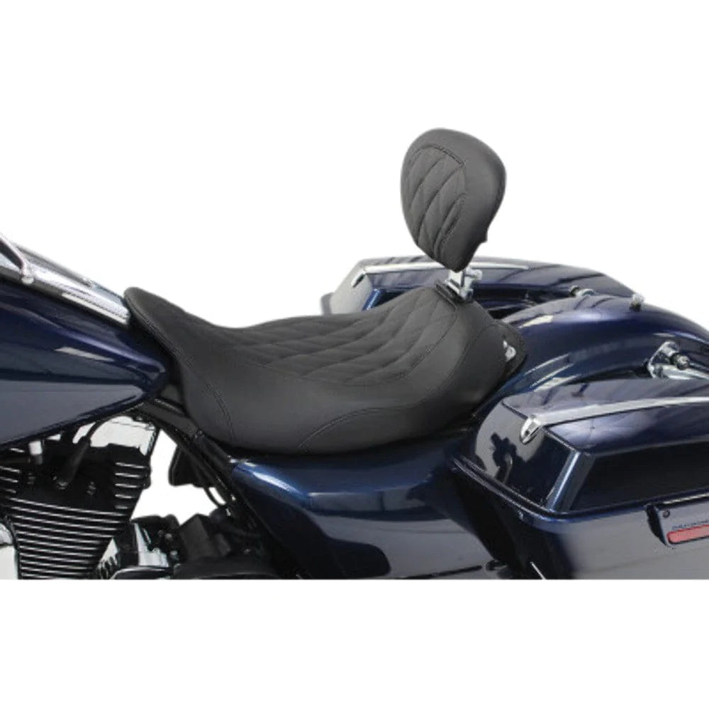 Mustang Wide Tripper Diamond Pattern Solo Seat Driver Backrest