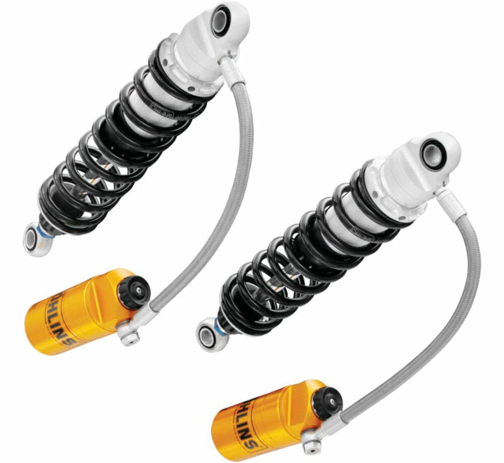 Double rear shock OHLINS S36PR1C1 adjustable in rabound, lenght ,  compression and spring preload for HONDA FORZA 350 Ohlins (cod. HO 018)