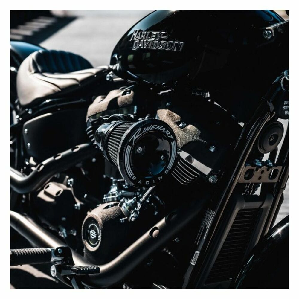Rinehart Moto 90° Velocity Air Cleaner Kit Black Cable Harley XL Sport –  American Classic Motors