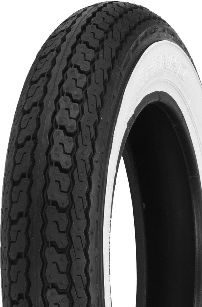 Shinko 550 Front Rear Tire 3.50-10 59J Whitewall Moped Scooter