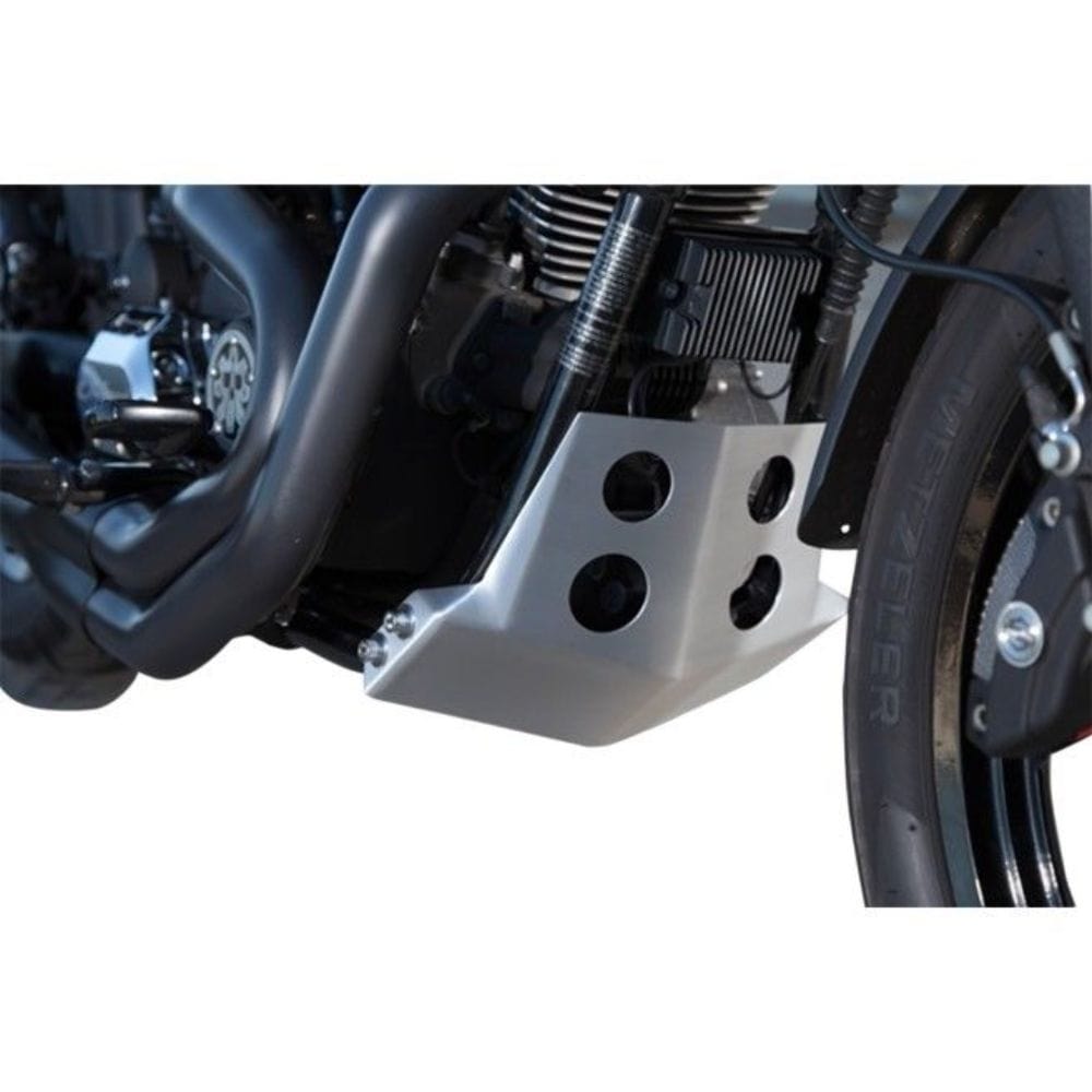 Speed Merchant Lower Frame Skid Plate Raw Aluminum Harley FXD Club Dyna  06-2017