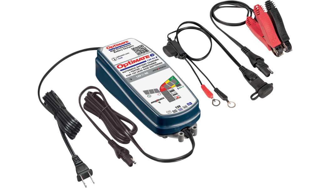 OptiMate 3+: Battery saving charger-maintainer for 12V motorcycle batteries  