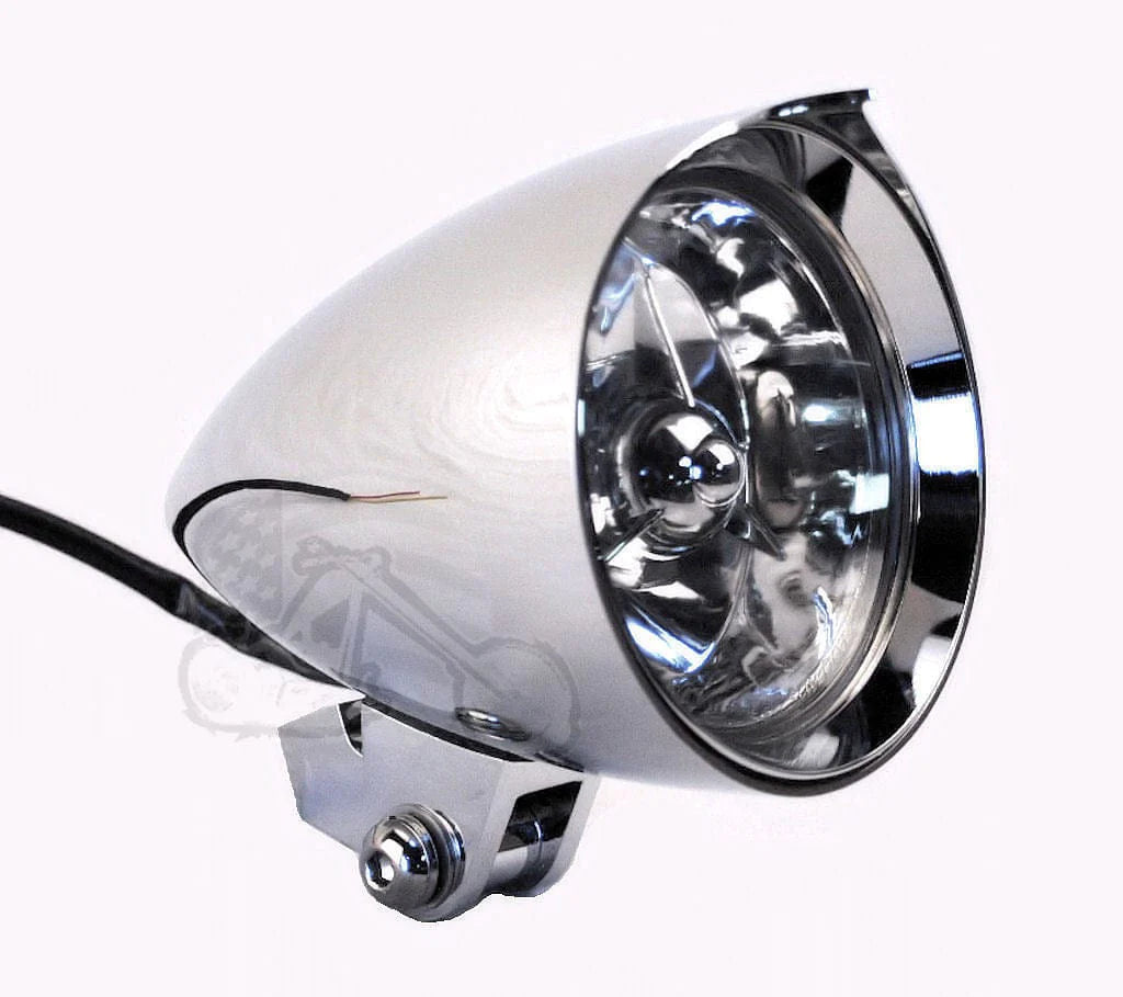 New Complete Chrome Headlight Headlamp Cowl Nacelle Kit Assembly