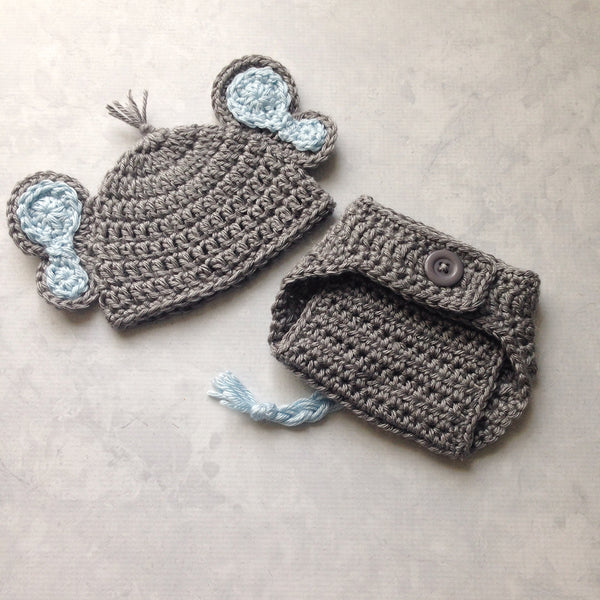 crochet baby elephant outfit