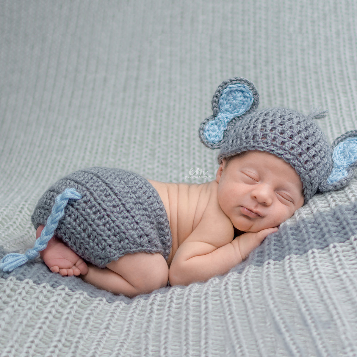 crochet baby elephant outfit